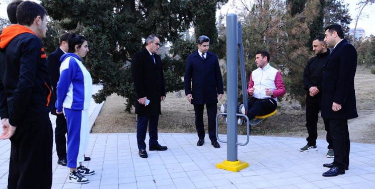 Heydər Əliyev parkında idman qurğuları quraşdırılıb